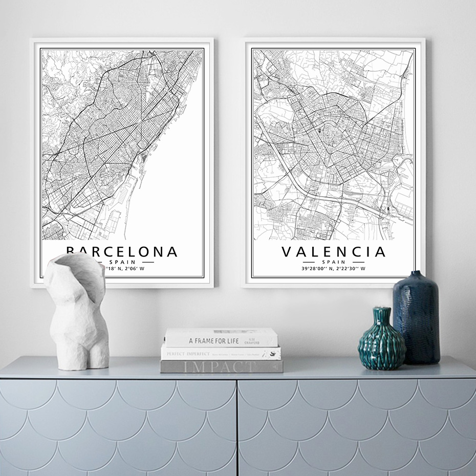 Minimalist Black White Spain C - Home Barcelona incelemesi ve fiyatı