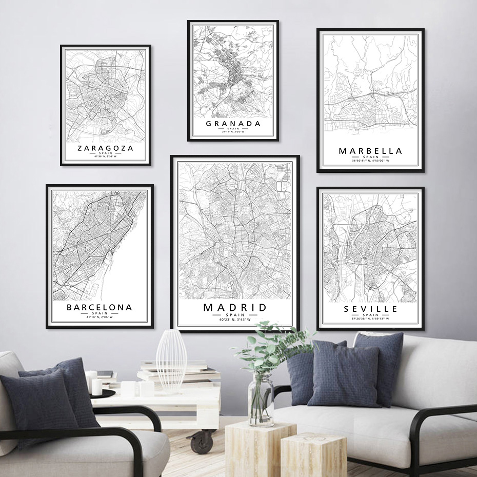 Minimalist Black White Spain C - Home Barcelona incelemesi ve fiyatı