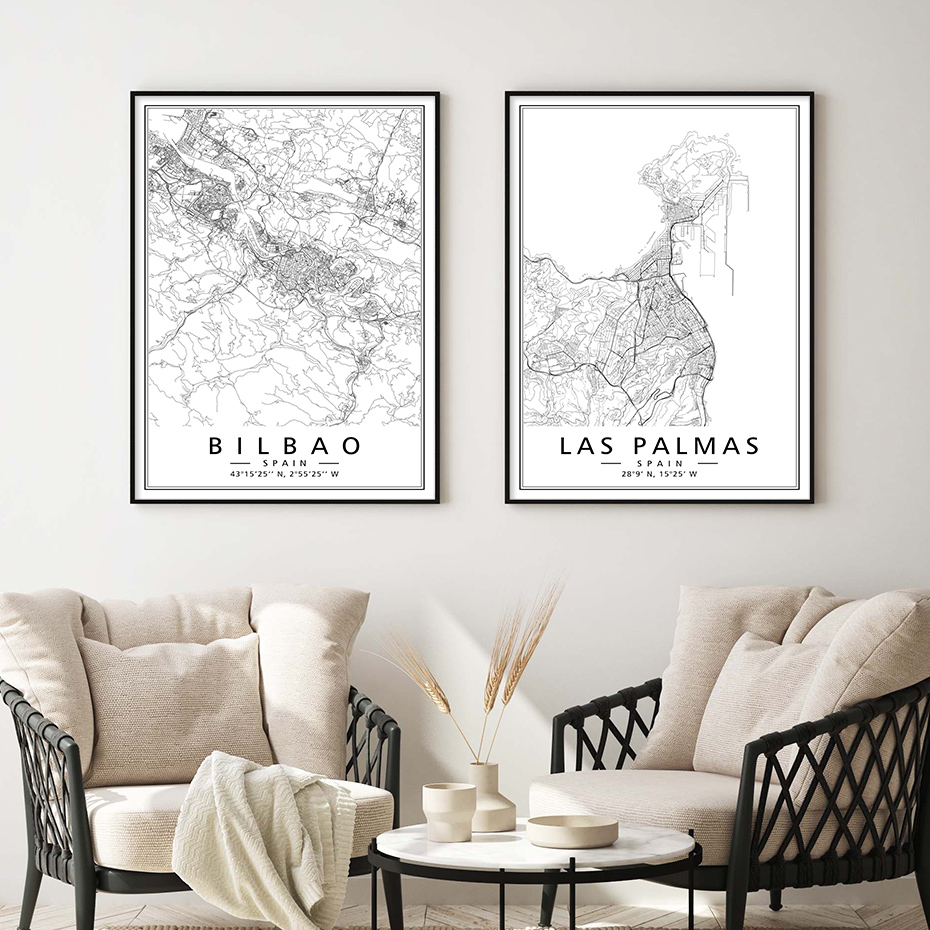 Minimalist Black White Spain C - Home Barcelona incelemesi ve fiyatı