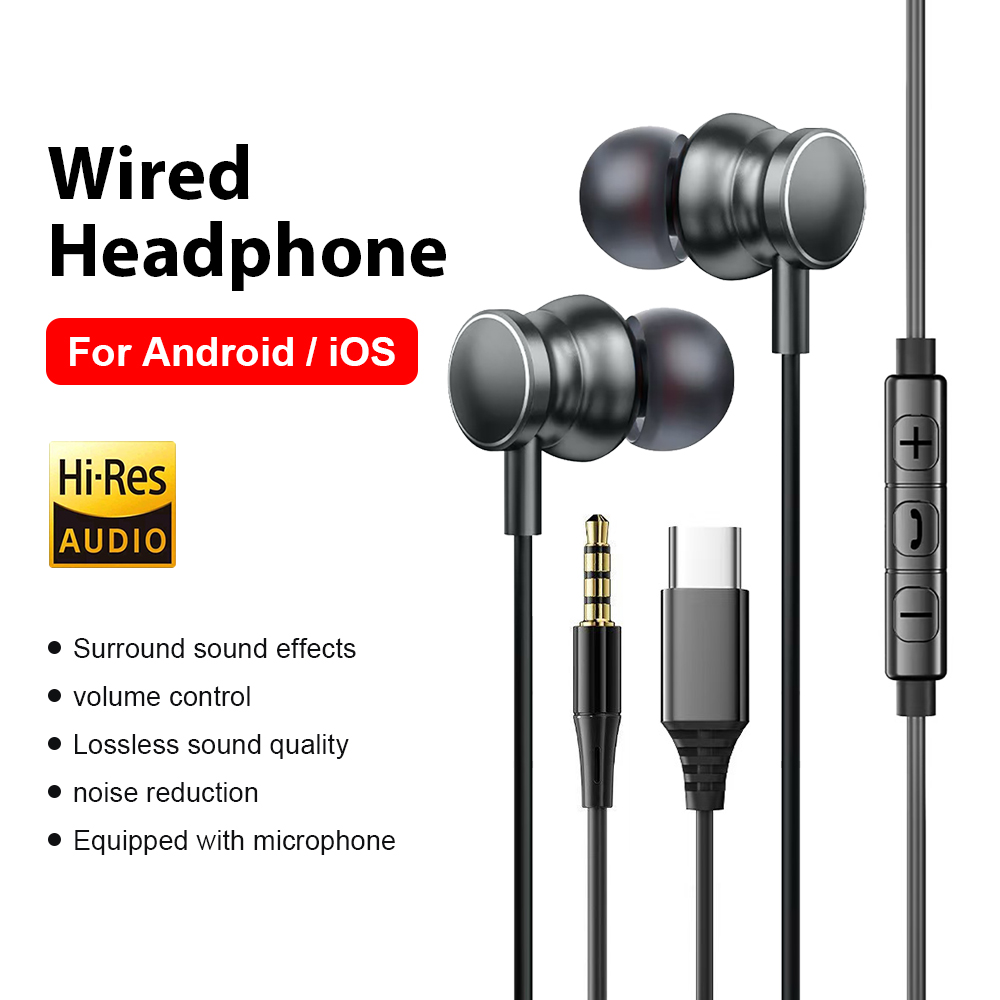 Type C Wired Headphones 3.5mm  - Home Bar Iphone incelemesi ve fiyatı