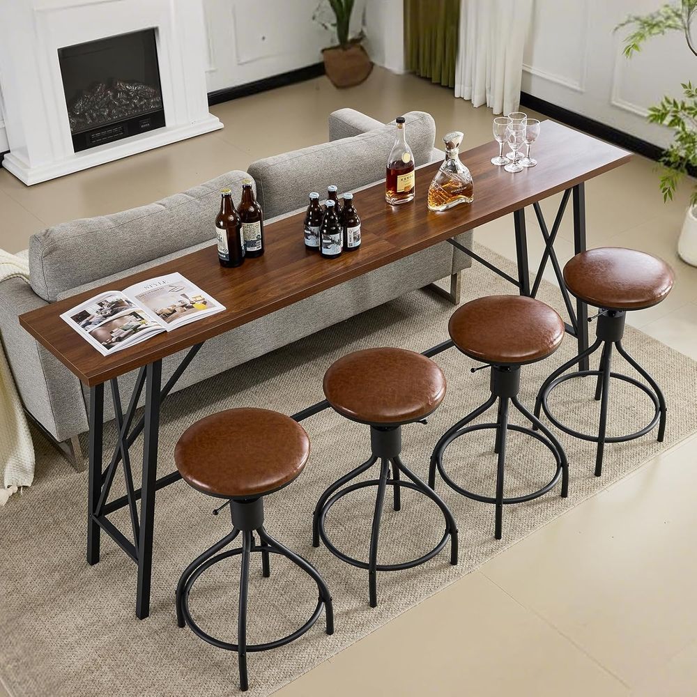 84-Inch Wooden and Metal Bar T - Home Bar Stools incelemesi ve fiyatı