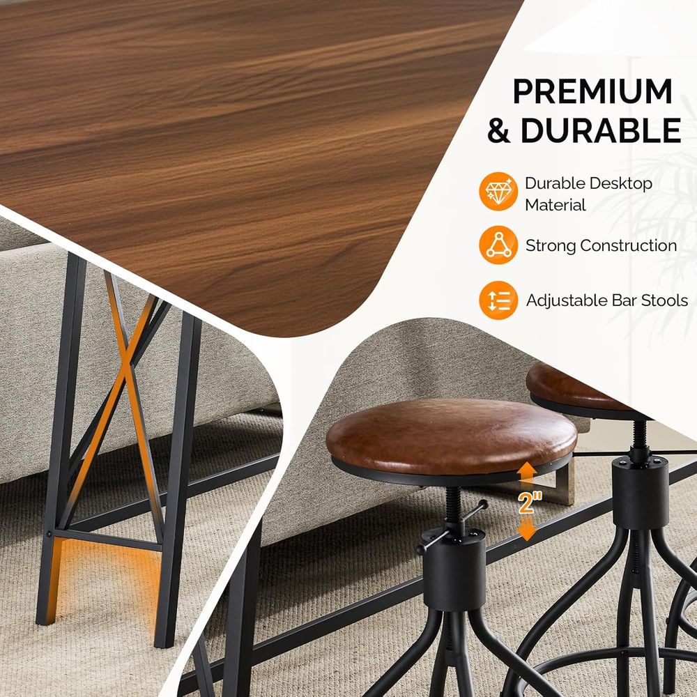 84-Inch Wooden and Metal Bar T - Home Bar Stools incelemesi ve fiyatı