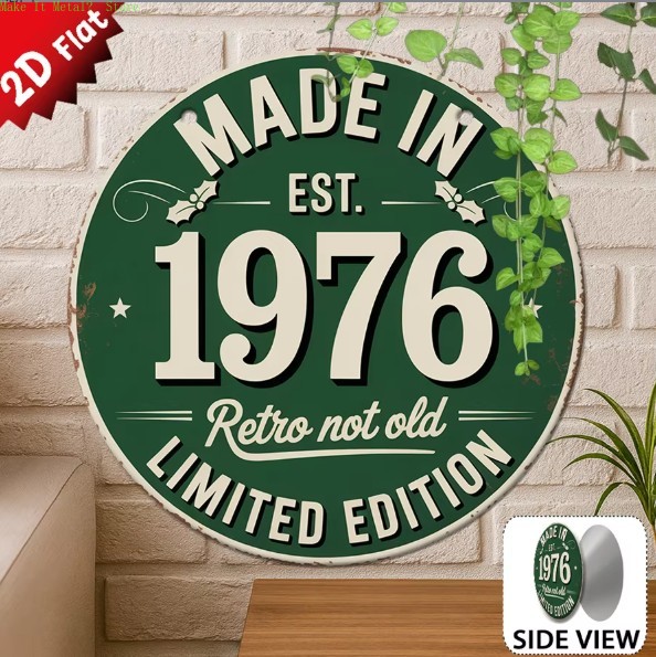 Made in 1976 Retro Not Old 2D  - Home Bar Cafe incelemesi ve fiyatı