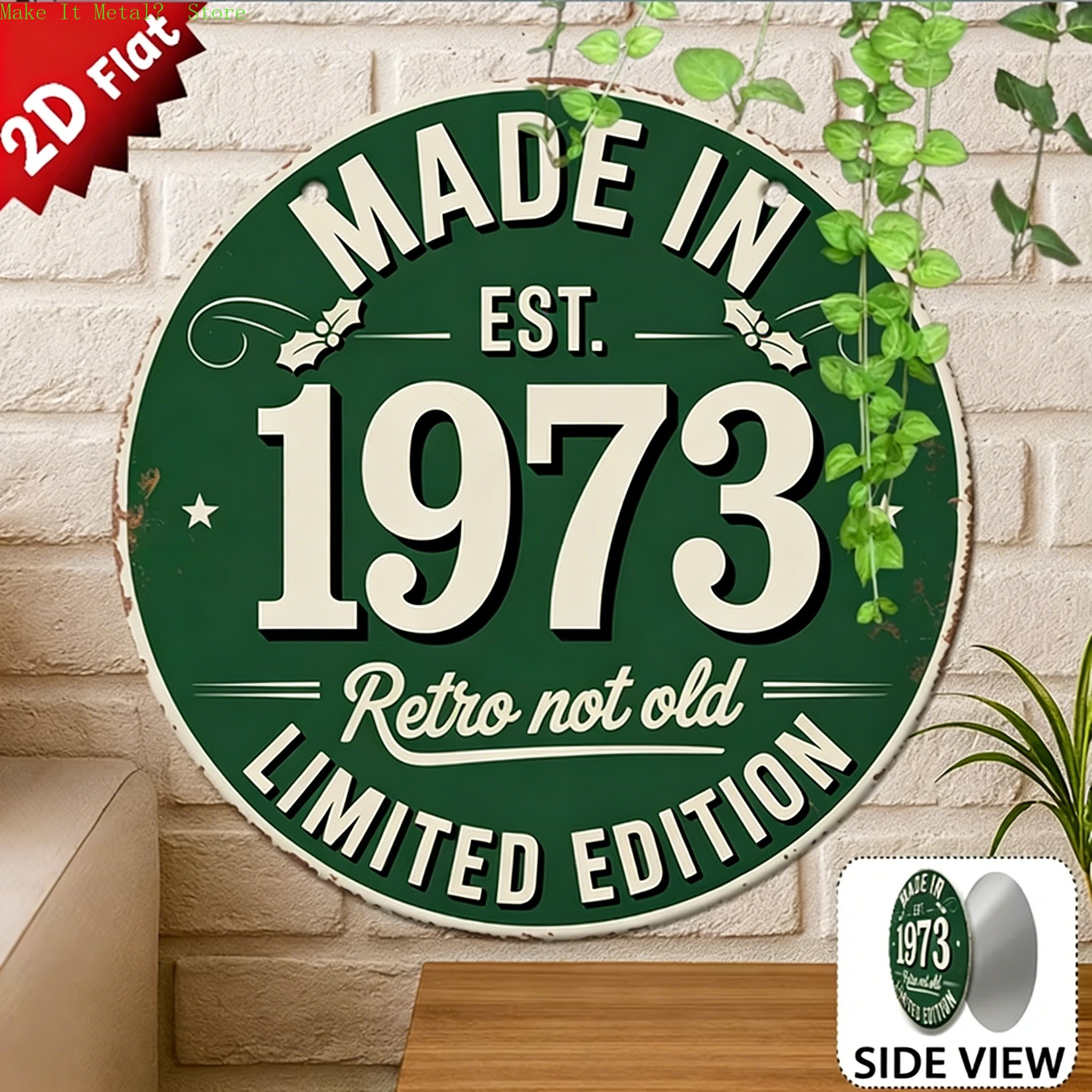 Made in 1976 Retro Not Old 2D  - Home Bar Cafe incelemesi ve fiyatı