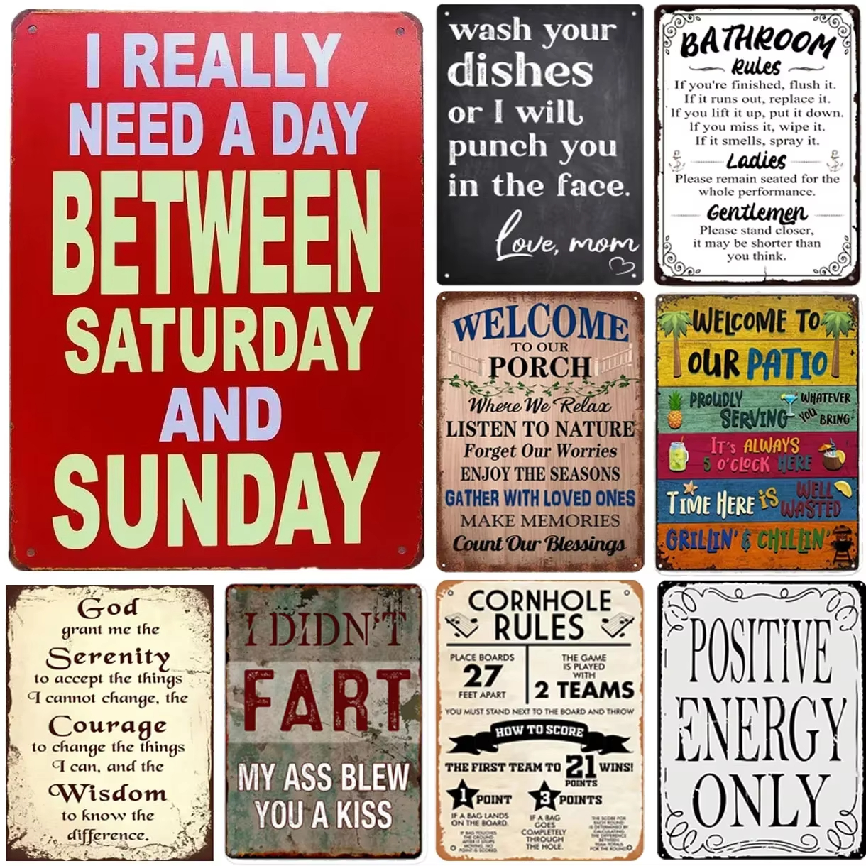 Quotes Plaque Metal Tin Signs  - Home Bar Signs incelemesi ve fiyatı