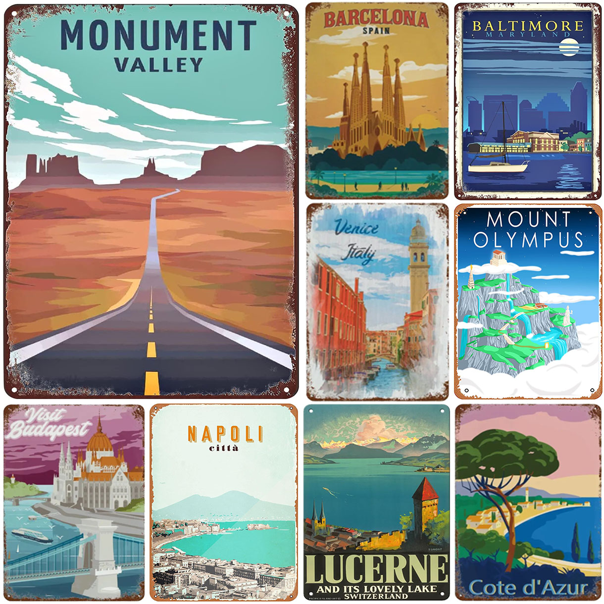 Vintage Travel Metal Sign Retr - Home Barcelona incelemesi ve fiyatı