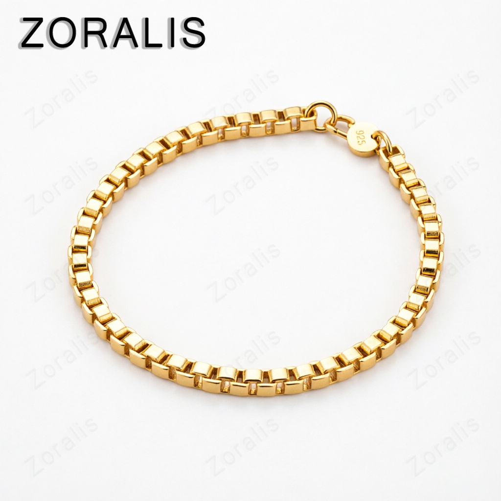 Exquisite 18K Gold 4mm Box Cha - Bar Cart Gold incelemesi ve fiyatı