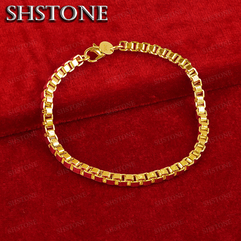 Exquisite 18K Gold 4mm Box Cha - Bar Cart Gold incelemesi ve fiyatı