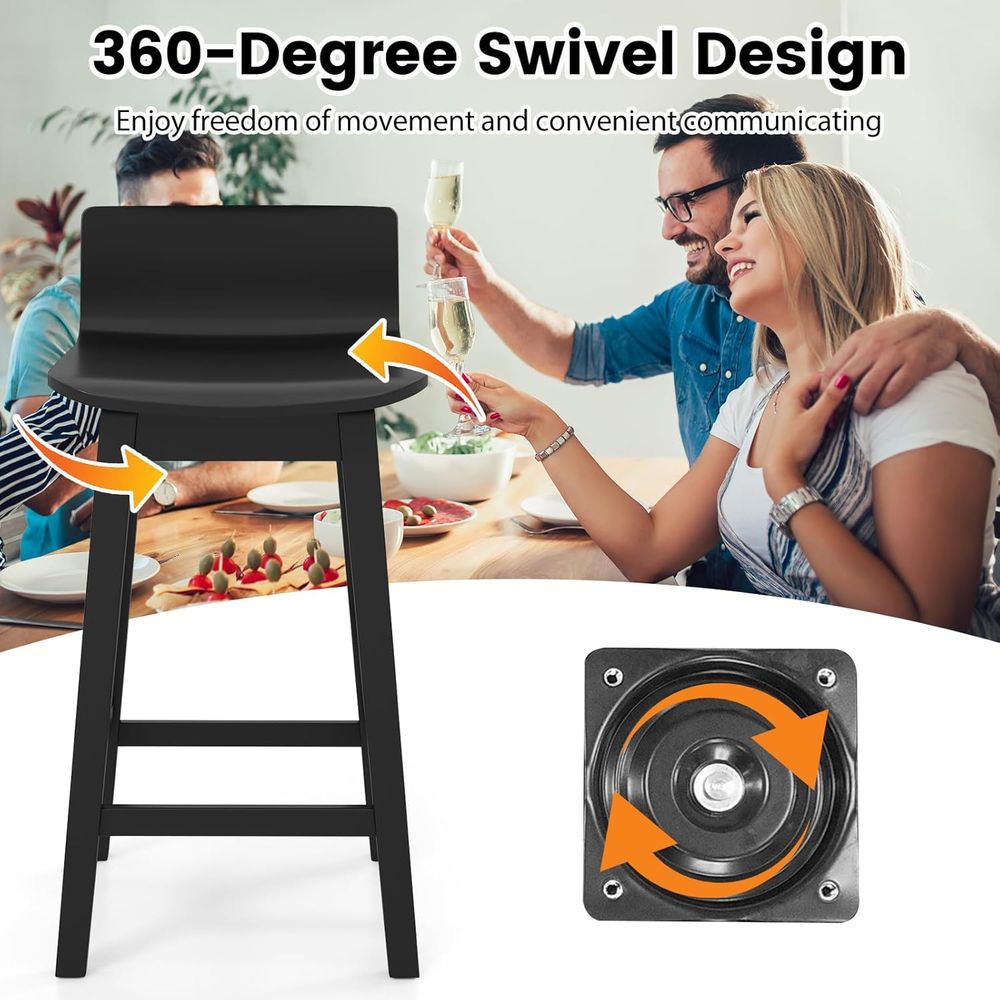 Swivel Solid Wood Bar Stools S - Home Bar And Counter incelemesi ve fiyatı