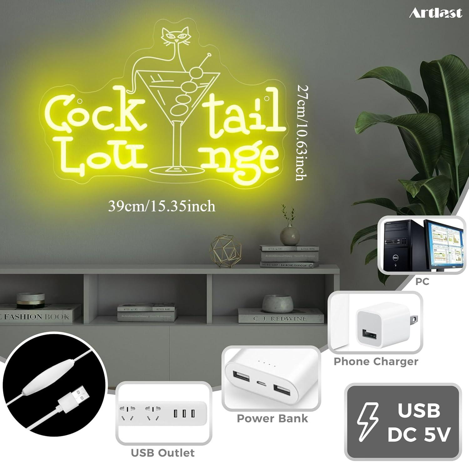 Cocktail Lounge Neon Sign Dimm - Home Bar Signs incelemesi ve fiyatı